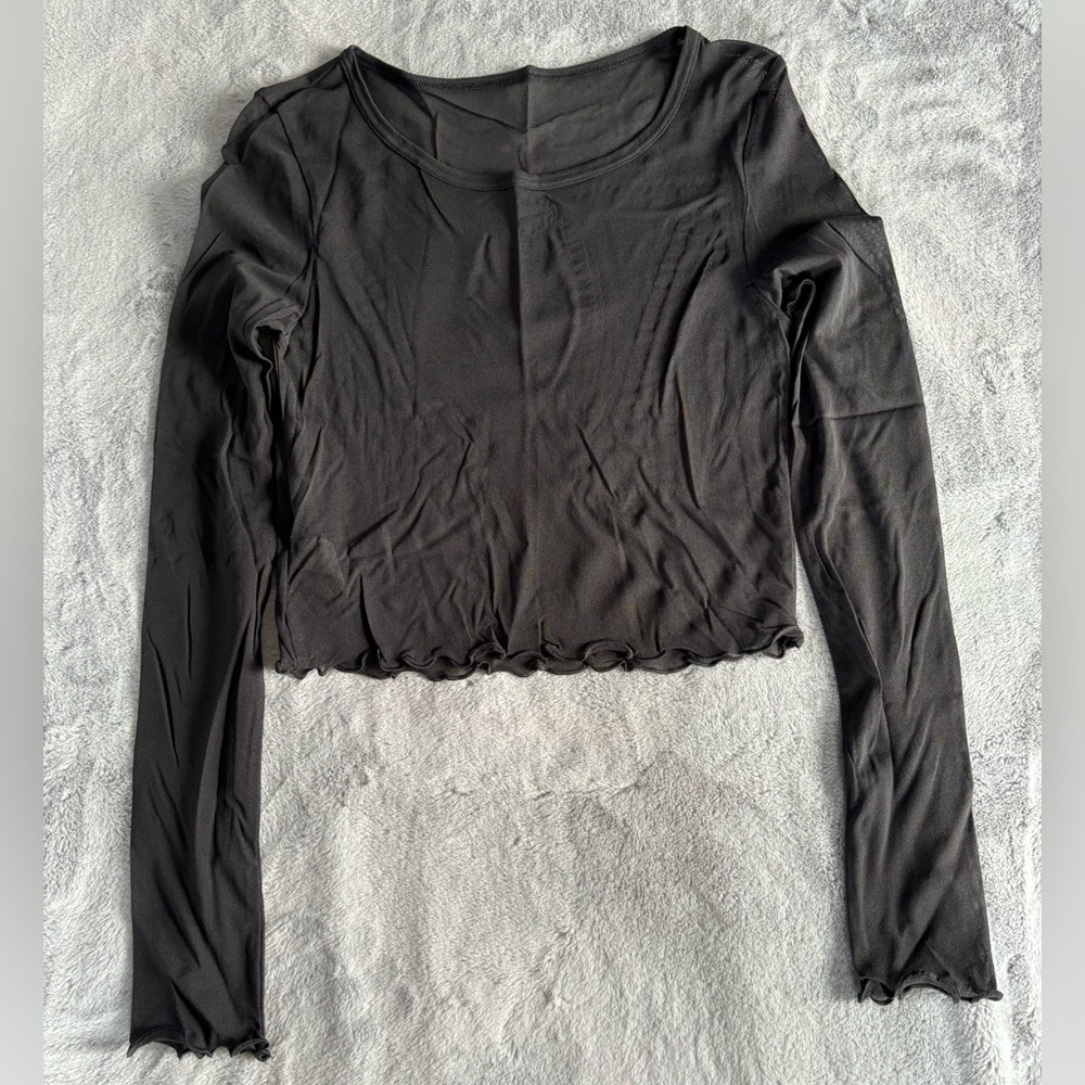 Sheer Black Long Sleeve Top